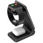 MiromTec Wireless Charger 3in1 Charging Station, Apple Watch Series 5,4,3,2, Airpods pro Fast Qi Wireless Charging Stand, Dock for iPhone, Qi Enabled Phones (with QC 3.0 Adapter)