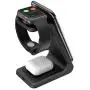 MiromTec Wireless Charger 3in1 Charging Station, Apple Watch Series 5,4,3,2, Airpods pro Fast Qi Wireless Charging Stand, Dock for iPhone, Qi Enabled Phones (with QC 3.0 Adapter)