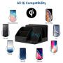EasyAcc Fast Wireless Charger Desk Organizer USB Charging Station, Multi-Device iPhone iPad Tablet Charging Station Dock Stand, Induction Charger for iPhone 11 Pro X XS MAX XR 8, Samsung S10 S10e S9