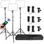 (3 Packs) VILTROX vl-200 Light 30W Bi-Color 3300K-5600K Studio Lights Kit with Stand,CRI 95+ Wide Angel LED Photography Lighting for Video Shooting