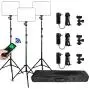 (3 Packs) VILTROX vl-200 Light 30W Bi-Color 3300K-5600K Studio Lights Kit with Stand,CRI 95+ Wide Angel LED Photography Lighting for Video Shooting (3 Packs) VILTROX vl-200 Light 30W Bi-Color 3300K-5600K Studio Lights Kit with Stand,CRI 95+ Wide Angel LED Photography Lighting for Video Shooting