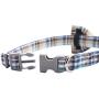 Lionet Paws Dog and Cat Collar with Bowtie Grid Collar Plastic Buckle Light Adjustable Collars for Small Medium Large Dogs