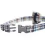 Lionet Paws Dog and Cat Collar with Bowtie Grid Collar Plastic Buckle Light Adjustable Collars for Small Medium Large Dogs