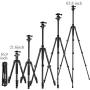MACTREM Professional Camera Tripod with Phone Mount, 62" DSLR Tripod for Travel, Super Lightweight and Reliable Stability, Ball Head Tripod Detachable Monopod with Carry Bag (Black)