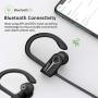 Letsfit Bluetooth Headphones IPX7 Waterproof 15Hrs Playtime Wireless Earbuds, Bluetooth 5.0 Running Headphones, HiFi Stereo in-Ear Earphones w/Mic Noise Cancelling for Sports, Workout, Gym