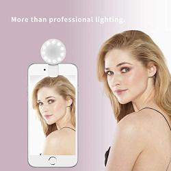 Selfie Ring Light, MissBig Selfie Light,Ring Light for iPhone,Selfie Light Ring for Phone and iPhone with LED Ring Light and Light up Rings,Rechargeable,Portable,Adjustable and Clip-on Ring Lights.