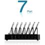 Kavalan 7 Port USB Charging Station Dock with 2 PD Charging Port, Charging Organizer Universal Desktop Tablet & Smartphone Multi-Device Charger Hub