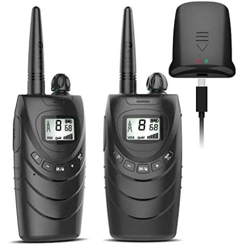 Rechargeable Walkie Talkies for Adults, 22 Channel FRS Long Range Walkie Talkie Two Way Radio with 1500mAh Rechargeable Li-ion Battery for Adult Outdoor, Business, Camping, Cruising