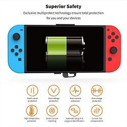 Power Bank Compatible for Nintendo Switch Charger -10000mAh Replacement External Portable Battery Pack Backup Case for Smartphone & Travel Video Game Charger Supply Compatible for Nintendo Switch