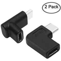 90 Degree USB C Type C Male to Female Adapter, AFUNTA Right & Left and Upward & Downward Angled 90 Degree USB-C USB 3.1 Type-C Male to Female Extension Adapter for Laptop & Tablet & Mobile Phone