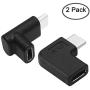 90 Degree USB C Type C Male to Female Adapter, AFUNTA Right & Left and Upward & Downward Angled 90 Degree USB-C USB 3.1 Type-C Male to Female Extension Adapter for Laptop & Tablet & Mobile Phone