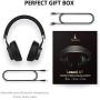 Miracle&Lesoul A7 Over Ear Bluetooth Headphones with Microphone,Wireless and Wired Hi-Fi Stereo Bass Foldable Headset, Soft Memory-Protein Earmuffs, 25 Hours Playtime for Trave/Work/PC/Phone,Black
