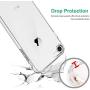 TENOC Phone Case Compatible for Apple iPhone SE 2020 SE2, iPhone 8 and iPhone 7 4.7 Inch, Crystal Clear Ultra Slim Cases Soft TPU Cover Full Protective Bumper