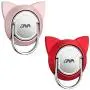 Cat Ring Phone Holder for Magnet Car Mount, Cell Phone Ring Holder Compatible for iPhone XS Max/XR/XS,Cat Finger Ring 2 Pack (Red/Rose Gold) Cat Ring Phone Holder for Magnet Car Mount, Cell Phone Ring Holder Compatible for iPhone XS Max/XR/XS,Cat Finger Ring 2 Pack (Red/Rose Gold)