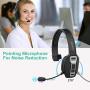Bluetooth Headset, Willful BT 5.0 Wireless Headset with Microphone (Flexible Noise Cancelling Mic) Mute Button 30Hrs Clear Talk Time Pro for Car Truck Driver Business Home Office Cell Phones PC