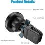 WixGear Universal Twist-Lock Air Vent Magnetic Car Mount Holder, for Cell Phones with Fast Swift-snap Technology