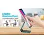 Adjustable Cellphone Stand, Cabepow 2 Pack Aluminum Desktop Phone Holder with Anti-Slip Base and Convenient Charging Port for iPhone 11 Xs XR X 8 SE 2020, All Android Smartphone
