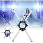 LED Fill Lamp Double Color Photographic Light Six Tubes Video Light with Phone Clip for Camera and Smartphone 3200K-5600k(US Plug)