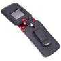 Fitted Leather Case for Alcatel GreatCall Jitterbug Flip Phone for Seniors, Features: Rotating Belt Clip, Screen & Keypad Protection, Secure Fit (Black)