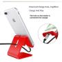 Rumfo Cell Phone Stand, Universal Portable Aluminum Desktop Charger Mount Holder Metal Charging Dock Cradle for Nintendo Switch iPhone Samsung Android Smartphones and Tablets (Red)