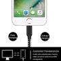 MeiShi MFi Certified iPhone Charger 4 Pack 6FT High Speed Nylon Braided USB Fast Charging&Data Syncs Cord Compatible iPhone Xs/Max/XR/X/8/8Plus/7/7Plus/6S/6S Plus/SE/iPad/iPod (Black+White).
