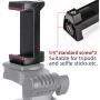 Cell Phone Tripod Mount Holder Head Clamp for iPhone/Andriod Phone with 1/4 Screw, Lusweimi 360 Universal Adjustable Smartphone Adapter Clip for Selfie Stick and Tripod Stand