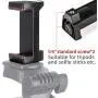 Cell Phone Tripod Mount Holder Head Clamp for iPhone/Andriod Phone with 1/4 Screw, Lusweimi 360 Universal Adjustable Smartphone Adapter Clip for Selfie Stick and Tripod Stand