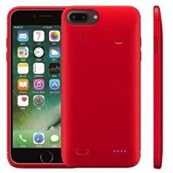 KERTER Battery Case for iPhone 8/7 / 6s / 6 - [5200mAh], Ultra Slim Portable Backup Charging Case, Rechargeable Extended Power Bank for iPhone 6/6S/7/8 (4.7 inch) - Red