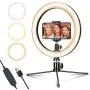 LED Ring Light 10" with Tripod Stand & Phone Holder for Live Streaming & YouTube Video, Dimmable Desk Makeup Ring Light for Photography, Shooting with 3 Light Modes & 10 Brightness Level LED Ring Light 10" with Tripod Stand & Phone Holder for Live Streaming & YouTube Video, Dimmable Desk Makeup Ring Light for Photography, Shooting with 3 Light Modes & 10 Brightness Level