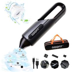 GOOFIT Car Portable Handheld Wireless Vacuum Cleaner with Suction Nozzle and Dust-Proof Storage Cover 4000Pa Car Vacuum Cleaner Super Suction 80w High Power for Car Home Pet Hair Dust Gravel Cleaning