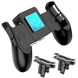 SONGVEN Semiconductor Mobile Game Controller Gamepads with Two Triggers Sensitive Aim Shoot Keys Portable Semiconductor Phone Radiator for 4-6.7 inch iOS Android Phones (H5。)