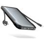 Cell Phone External Battery Packs TG90 10000mAh Power Bank with Built in Cable Portable Charger Battery Backup Compatible with iPhone iPad Android Phone Power Packs