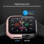 Deilin 2 Packs Hard PC Case Compatible with Apple Watch Series 5 Series 4 44mm Buit in 9H Tempered Glass Screen Protector, Slim Bumper Cover Overall Protective Scratch Resistant for iwatch Series 5/4