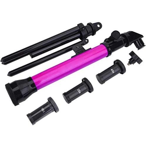Bindpo Astronomical Telescope,Kids Educational Gift Toy Monocular Space Astronomical Telescope with Stretchable Tripod 20X 40X 60X Eyepiece Magnification for Beginners/Children(Purple)