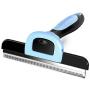 MIU COLOR Pet Deshedding Brush, Effectively Grooming Tool by Shedding Up to 95%, 5-Inch Length Comb for Short Hair and Long Hair Dogs Cats