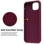 KUMEEK for iPhone 11 Case Fingerprint | Kickstand | Anti-Scratch | Microfiber Liner Shock Absorption Gel Rubber Full Body Protection Liquid Silicone Case for iPhone 11-WineRed
