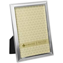 Lawrence Frames Brushed Silver Plated 5 by 7 Metal Picture Frame