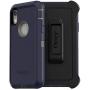 OtterBox DEFENDER SERIES SCREENLESS EDITION Case for iPhone Xr - Frustration Free Packaging - DARK LAKE (CHINCHILLA/DRESS BLUES)