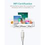 iPhone Charger Xcentz 3ft 2 Pack, Apple MFi Certified Lightning Cable, High-Speed iPhone Charger Cable Durable Braided Charging Cord for iPhone 11/X/XS/XR/XS Max/8/7/7 Plus/6/5s, iPad Mini/Air, Silver