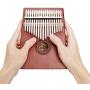 Kalimba,Eison Kalimba Thumb Piano 17 keys with Case Bag, African Finger Piano Kit, Cloth bag, Instruction, Tune Hammer, Key Stickers, Solid Wood Mahogany Body- Best Gift for Music Fans Adult Kids