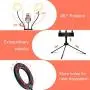 Selfie Ring Light with Tripod Stand & Cell Phone Holder 5" Double Desk Ring Light for Makeup/YouTube Video/Photography with 3 Modes and 5 Brightness Selfie Ring Light with Tripod Stand & Cell Phone Holder 5" Double Desk Ring Light for Makeup/YouTube Video/Photography with 3 Modes and 5 Brightness