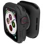 elkson Compatible with Apple Watch Series 5 4 Bumper case 44mm iwatch Quattro Series Cases Fall Protection Durable Military Grade Protective TPU Flexible Shock Proof Resist Men 44 mm Stealth Black