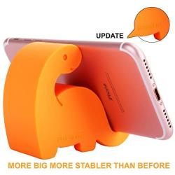 Plinrise Animal Desk Phone Stand, Update Dinosaur Silicone Office Phone Holder, Creative Phone Tablet Stand Mounts, Size:1.3" X 3.0" X 2.7" (Orange)