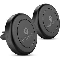 Magnetic Phone Car Mount, WizGear [2 PACK] Universal Air Vent Magnetic Phone Car Mount Phone Holder, for Cell Phones and Mini Tablets with Fast Swift-Snap Technology, With 4 Metal Plates