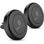 Magnetic Phone Car Mount, WizGear [2 PACK] Universal Air Vent Magnetic Phone Car Mount Phone Holder, for Cell Phones and Mini Tablets with Fast Swift-Snap Technology, With 4 Metal Plates