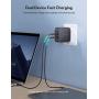 USB C Charger, RAVPower 90W 2-Port Wall Charger PD 3.0 GaN Tech Type C Fast Charging Adapter Compatible with MacBook Pro Air, iPad Pro, iPhone 11 Pro Max XR XS X SE2, Galaxy S9 S8, Nintendo and More