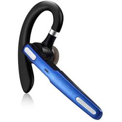 Reaton Bluetooth Headset, Phone Wireless Bluetooth Earpiece W/Noise Cancelling Mic,10-Hr Playing Time, Hands Free Wireless Headphone for Cell Phone-Compatible with iOS, Android-Blue