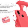 Vinve Samsung Galaxy A20 Case, Galaxy A30 Case, with Tempered Glass Screen Protector [2 Pack], Liquid Silicone Slim Fit Drop Protection Case for Galaxy A20 (Red)