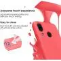 Vinve Samsung Galaxy A20 Case, Galaxy A30 Case, with Tempered Glass Screen Protector [2 Pack], Liquid Silicone Slim Fit Drop Protection Case for Galaxy A20 (Red)