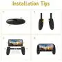 Mobile Game Controller [Newest Version] - Enderson Audio Mobile Controller, Game Triggers with Handle Holder for 5.4-6.5 inch Android & iOS for PUBG/Fortnite/Knives Out/Battle Royale